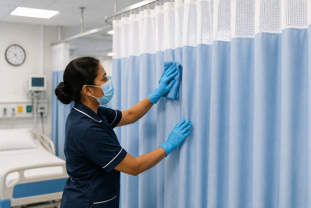 hospital curtain cleaning