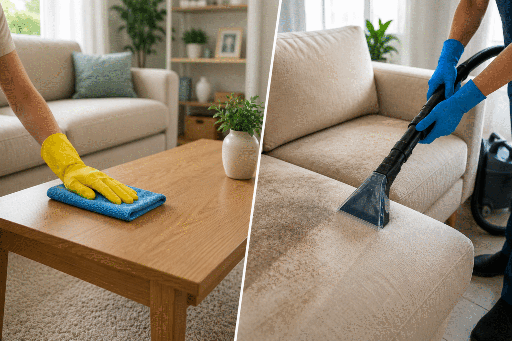regular vs deep cleaning services